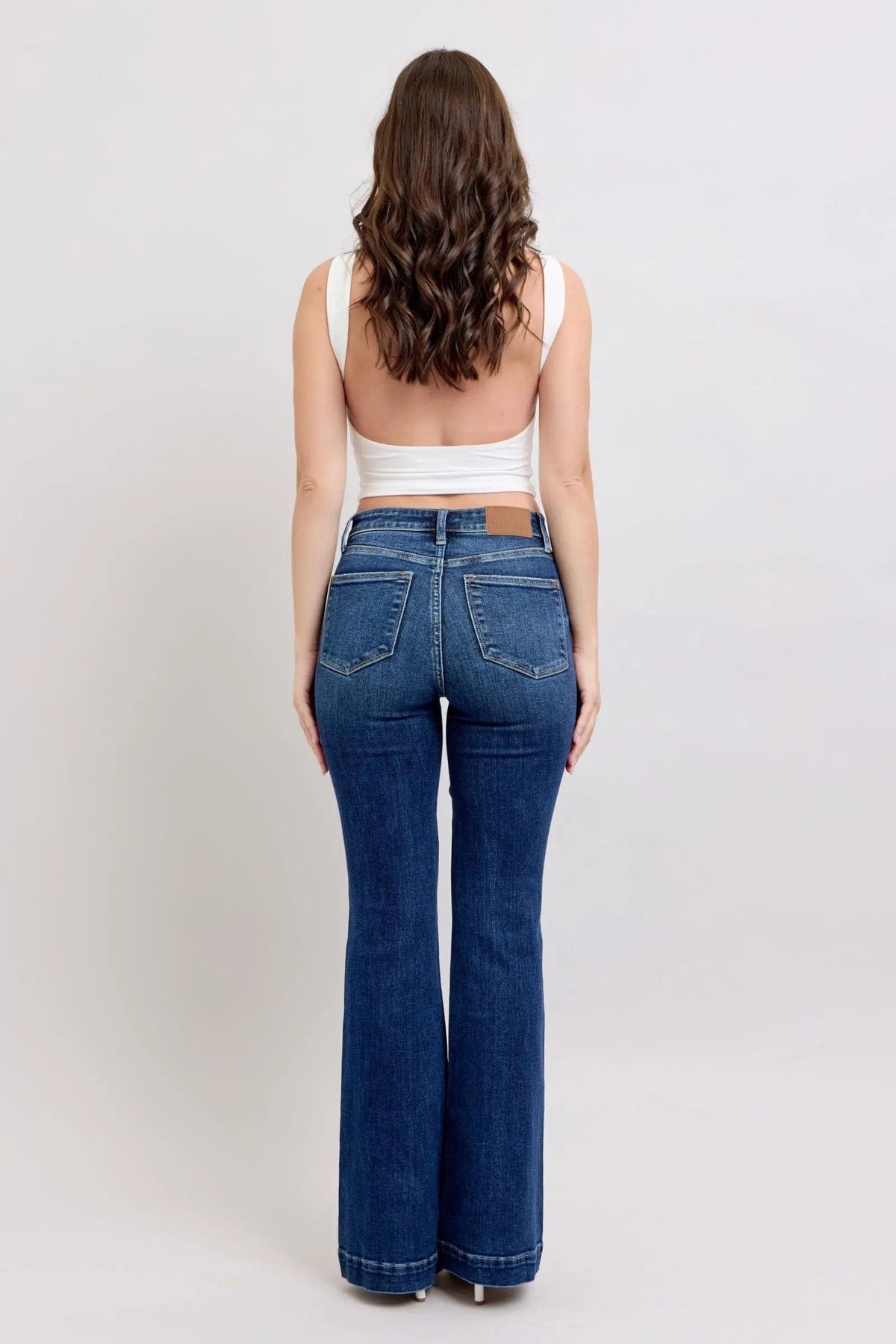 Trendsi jeans Judy Blue Full Size High Rise Flare Jeans with Pockets Plus Size