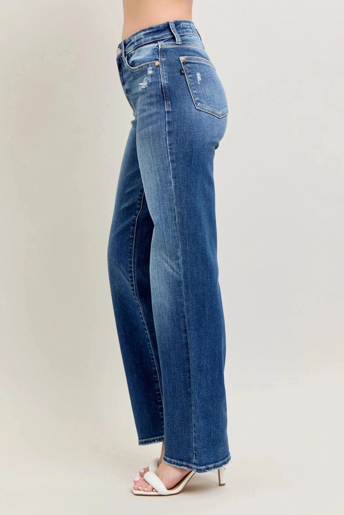 Trendsi Jeans Judy Blue Full Size High Waist 90's Straight Leg Jeans Plus Size