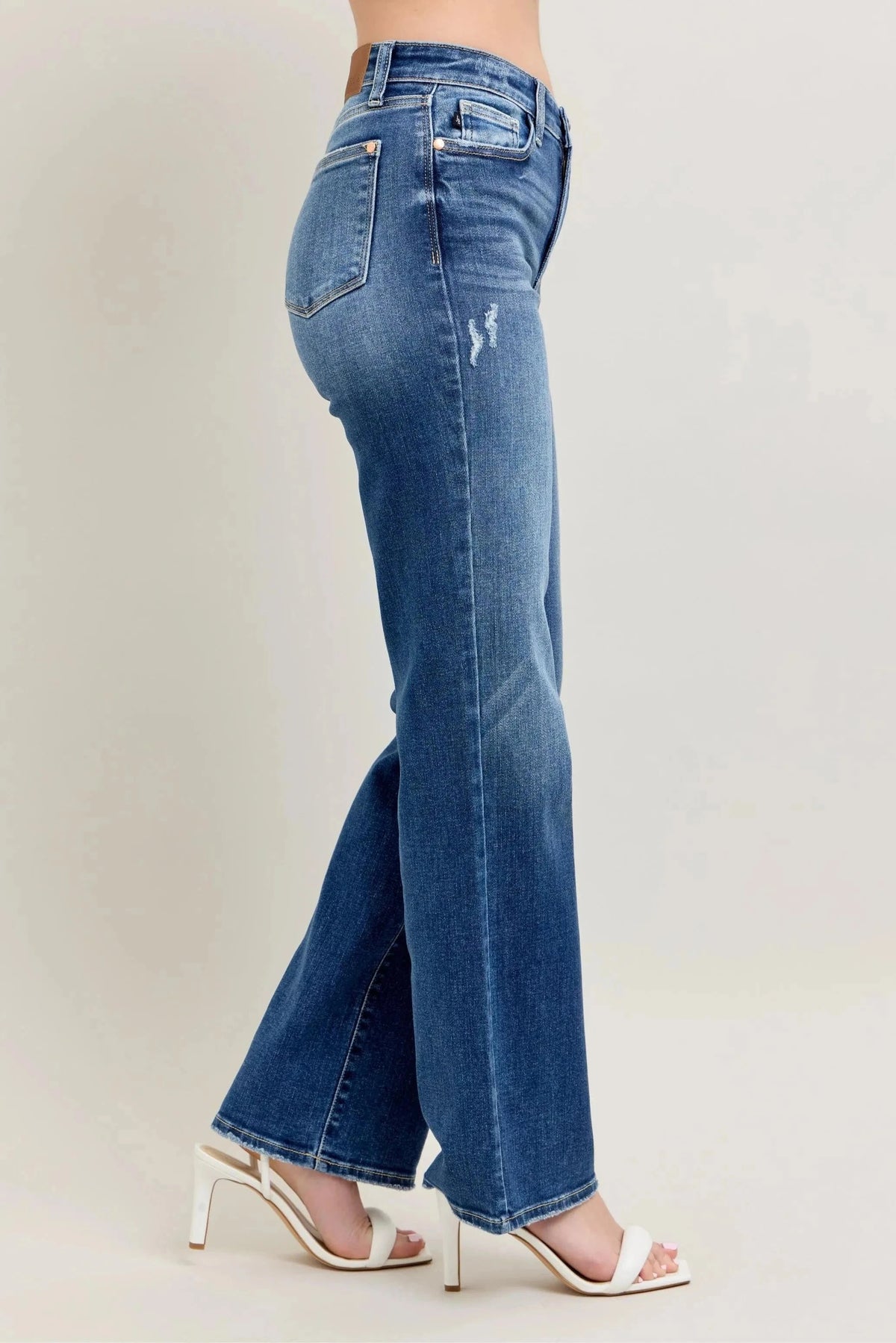 Trendsi Jeans Judy Blue Full Size High Waist 90's Straight Leg Jeans Plus Size