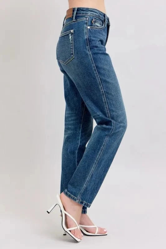 Trendsi Jeans Judy Blue Full Size High Waisted Rigid Magic Non-destroy Straight Leg Jeans Plus Size
