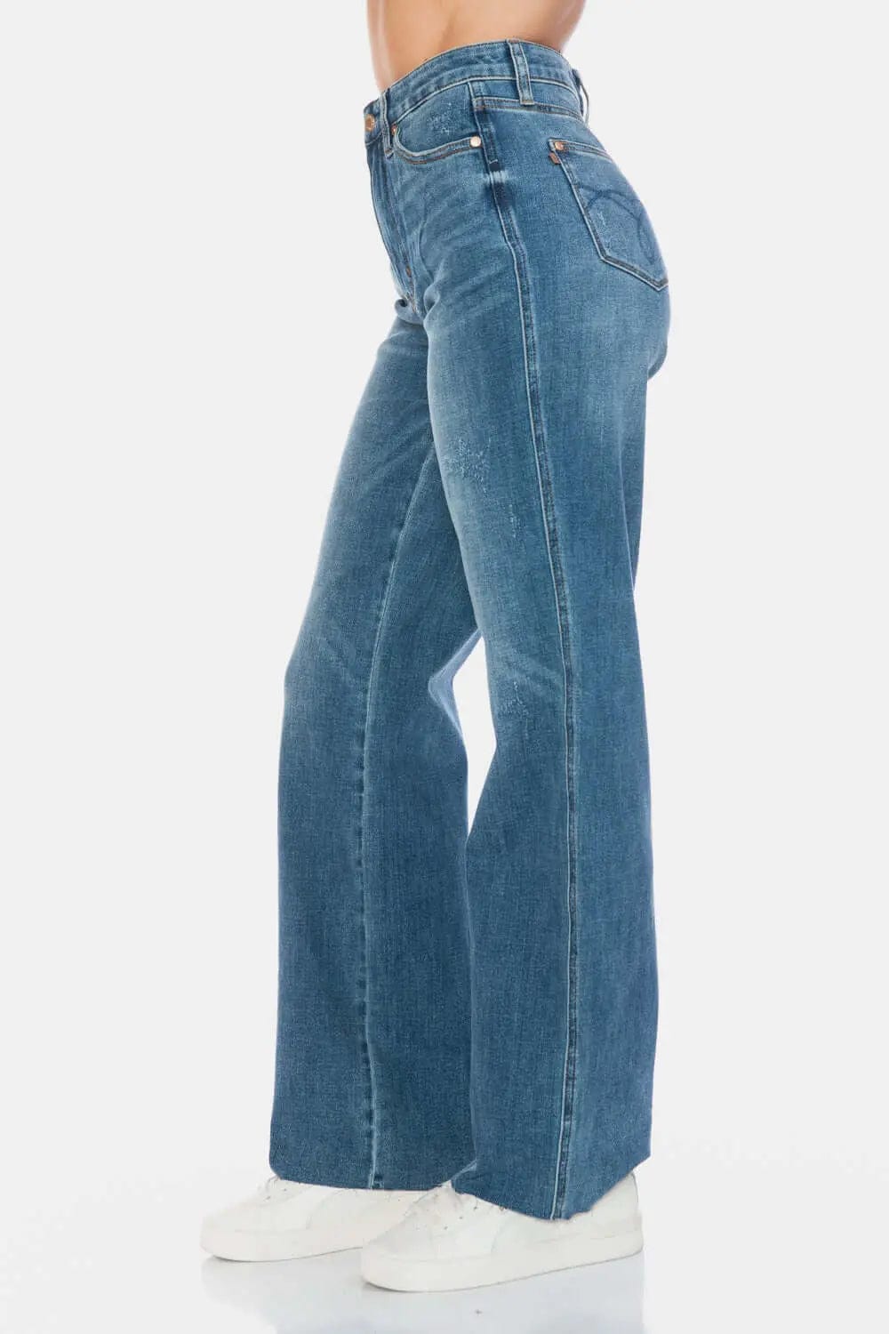 Trendsi Jeans Judy Blue Full Size Tummy Control Cut Raw Hem Straight Jeans