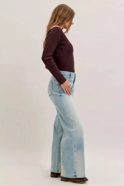 Judy Blue High Waist Column Straight Jeans - MD by Trendsi from FREYA’S CLOSET