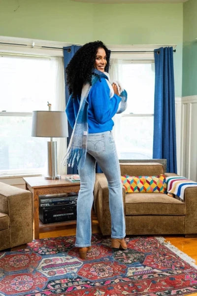 Judy Blue Mid Rise Thermal Bootcut Jeans - LT by Trendsi from FREYA’S CLOSET