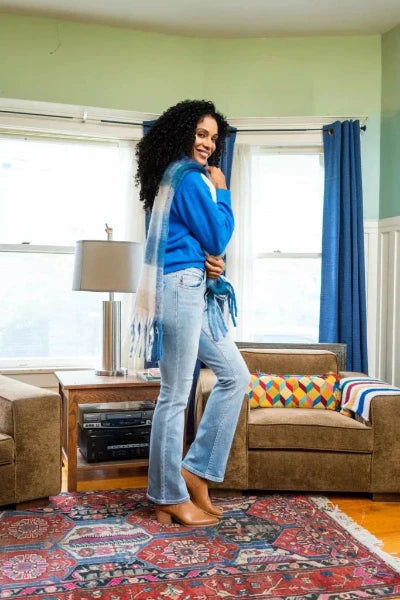 Judy Blue Mid Rise Thermal Bootcut Jeans - LT by Trendsi from FREYA’S CLOSET