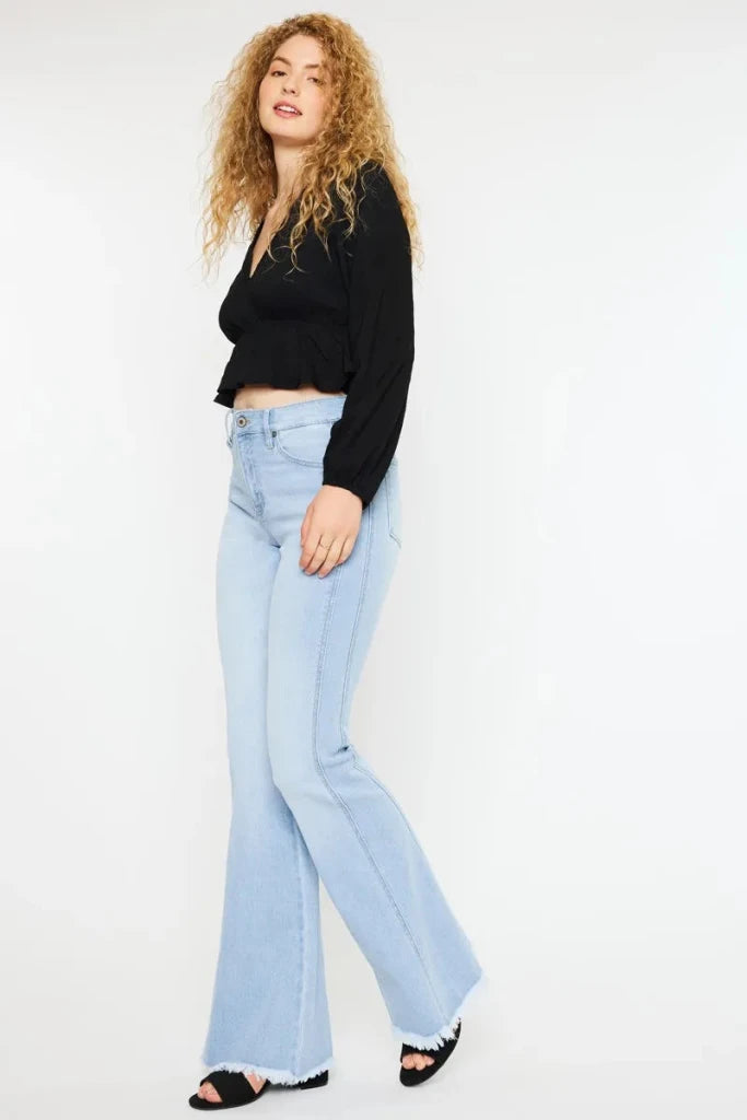 Kancan High Rise Curvy Flare Jeans - LIGHT by Trendsi from FREYA’S CLOSET