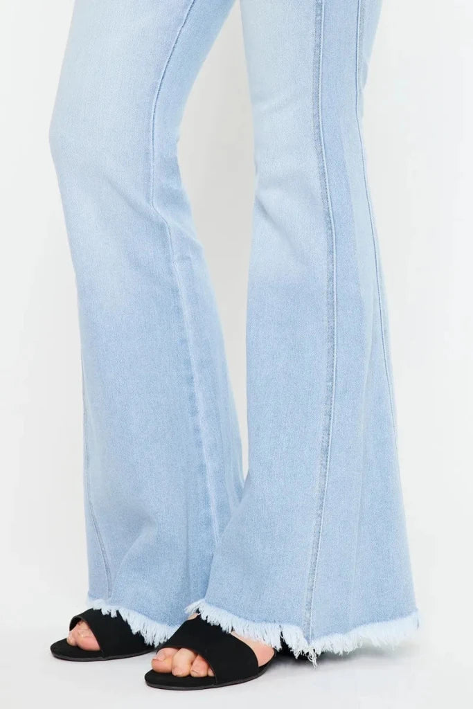 Kancan High Rise Curvy Flare Jeans - LIGHT by Trendsi from FREYA’S CLOSET