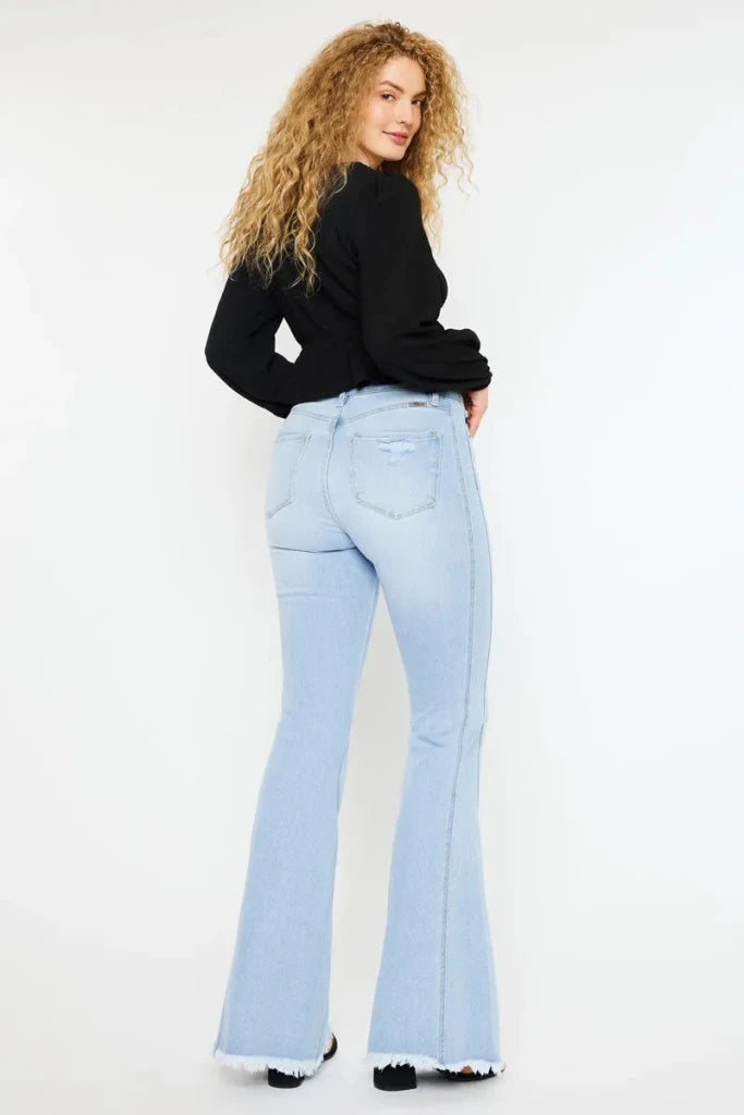 Kancan High Rise Curvy Flare Jeans - LIGHT by Trendsi from FREYA’S CLOSET