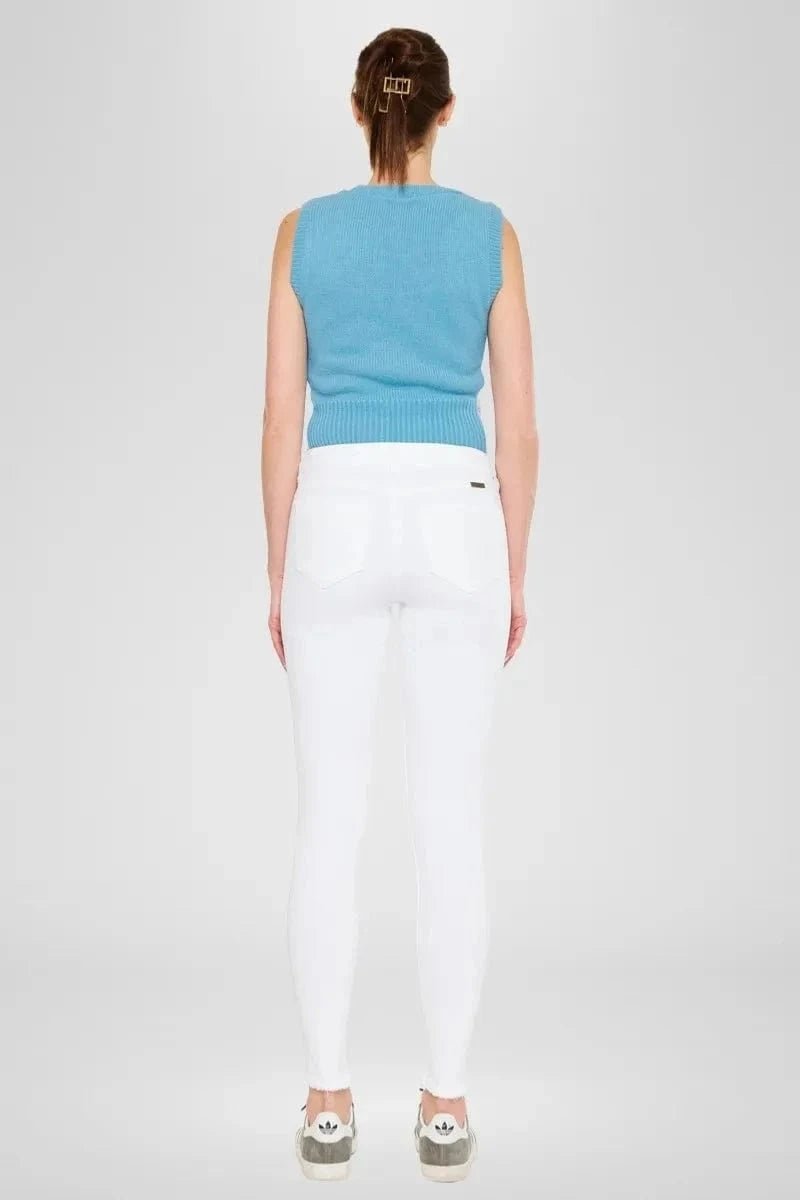 Kancan High Rise Super Skinny Jeans - WHITE by Trendsi from FREYA’S CLOSET