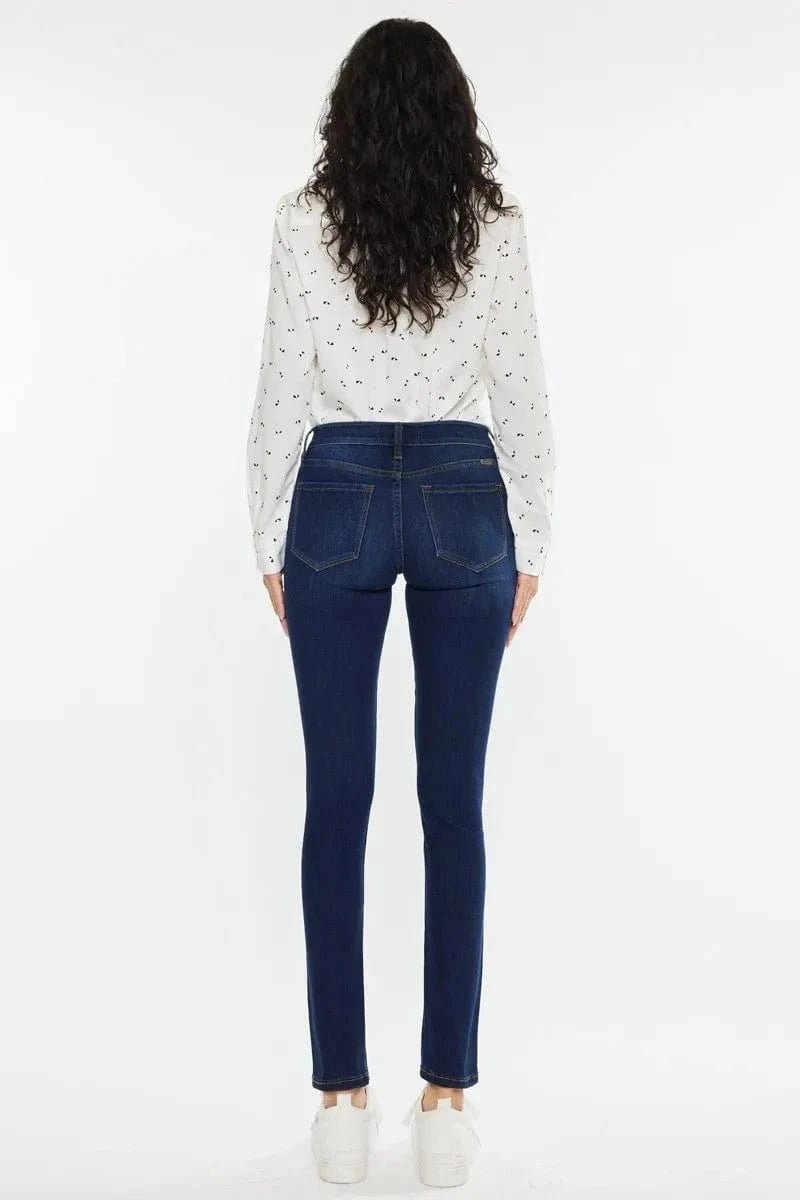 Kancan Mid Rise Super Skinny Jeans - SUPER DARK by Trendsi from FREYA’S CLOSET