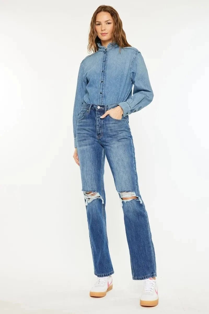 Kancan Ultra High Rise 90's Boyfriend Jeans - MEDIUM by Trendsi from FREYA’S CLOSET