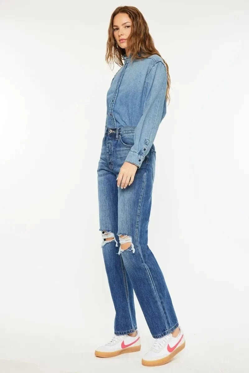 Kancan Ultra High Rise 90's Boyfriend Jeans - MEDIUM by Trendsi from FREYA’S CLOSET