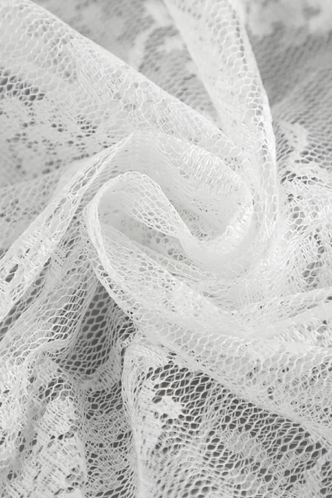 Lace Elastic Waist Maxi Skirt - White by Trendsi from FREYA’S CLOSET
