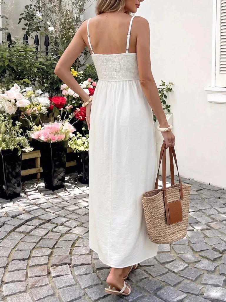 Lace V-neck flowy maxi dress, alternate product image