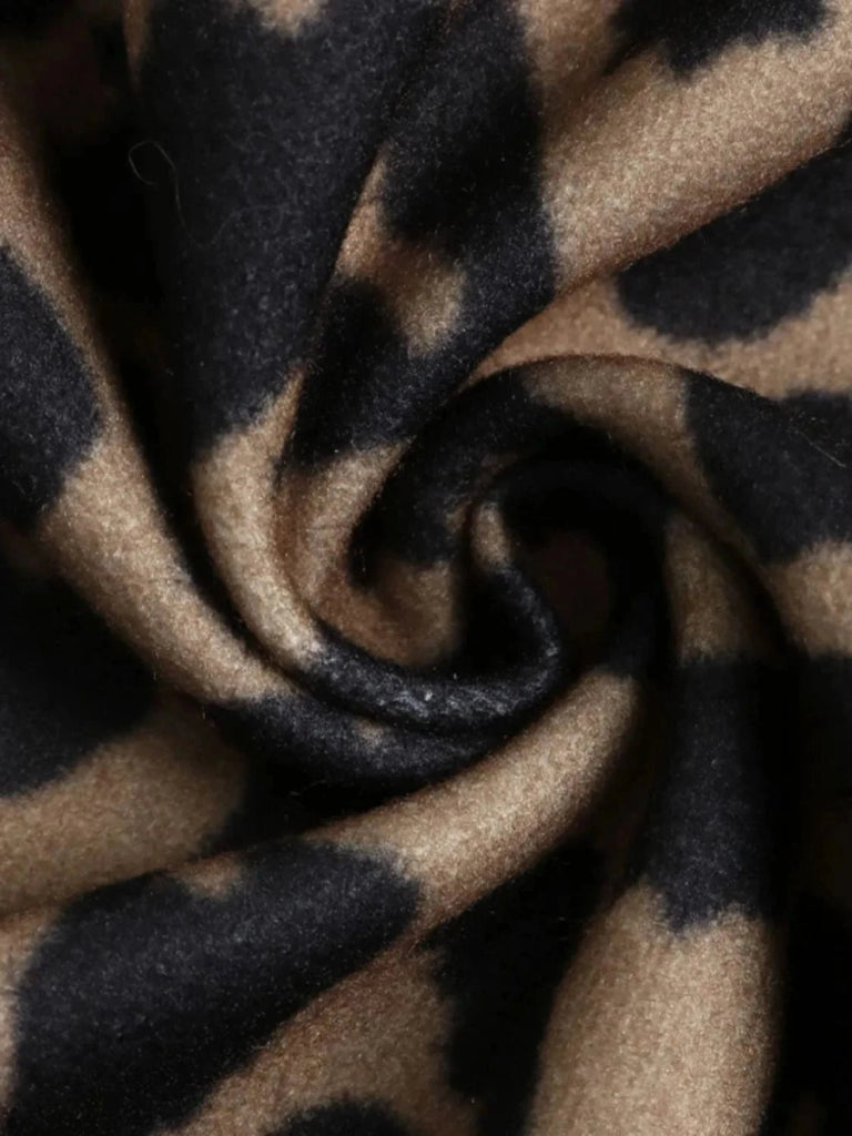 Leopard Print Casual Button Up Jacket - Leopard by Trendsi from FREYA’S CLOSET