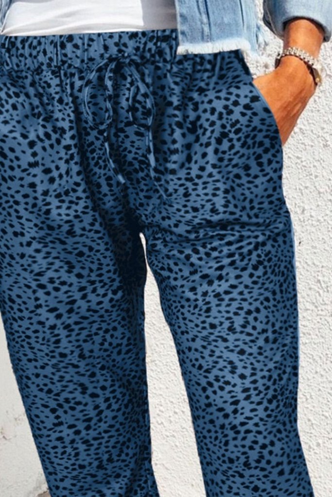 Leopard print joggers with pockets, alternate product image