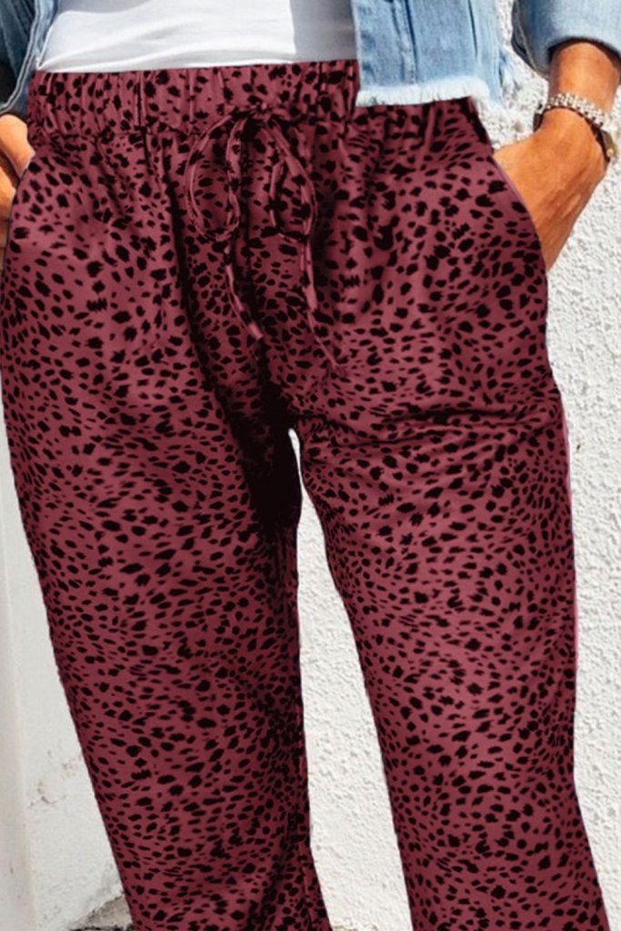 Leopard print joggers with pockets, alternate product image