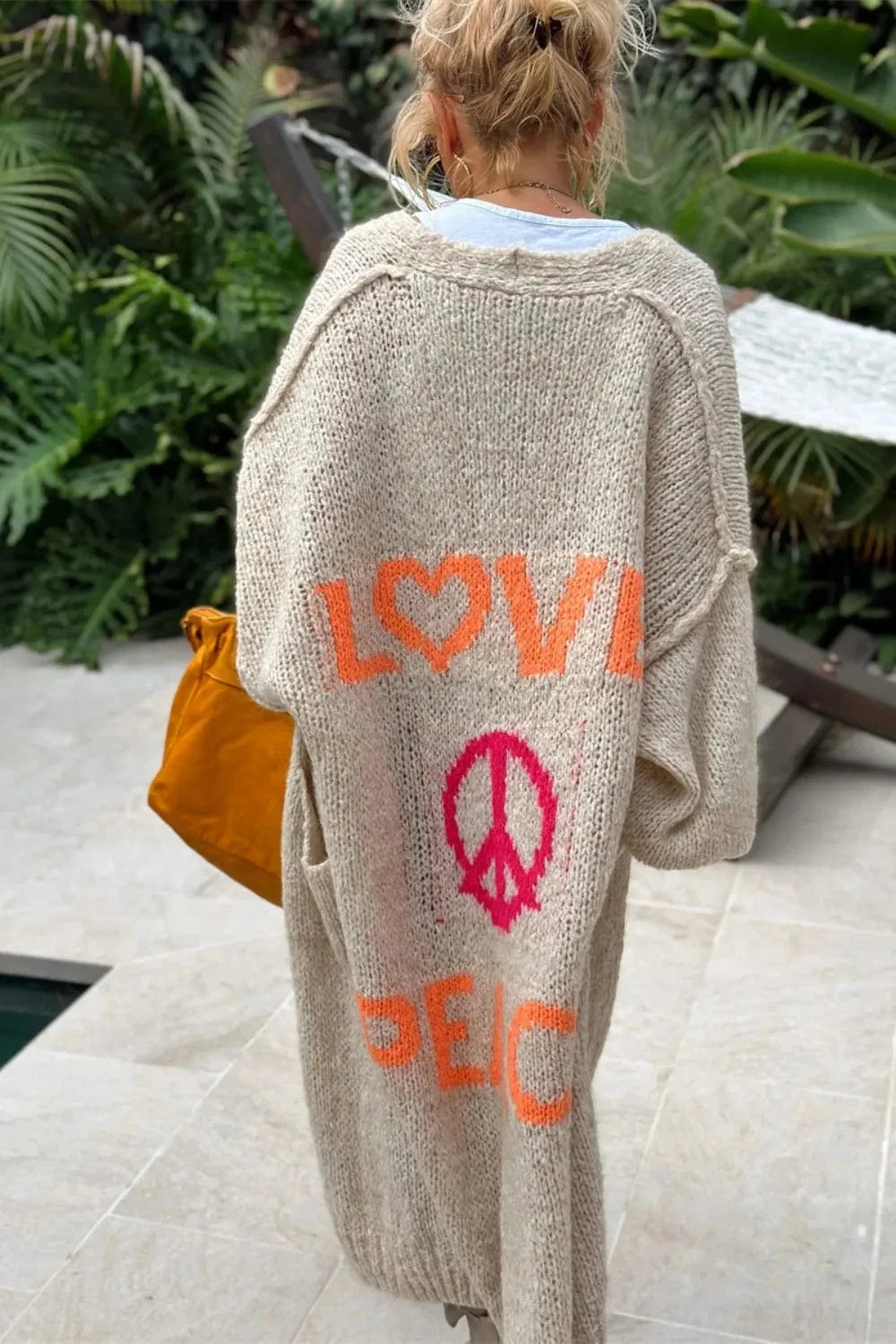 Trendsi Letter Dropped Shoulder Long Sleeve Cardigan