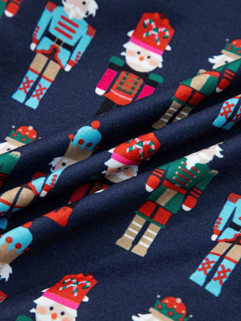 Mama Claus Plaid Letter Tee and Nutcracker Shorts 2pcs Lounge Set - White by Trendsi from FREYA’S CLOSET