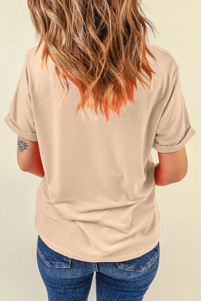MAMA GIRL Round Neck Short Sleeve T-Shirt - Tan by Trendsi from FREYA’S CLOSET