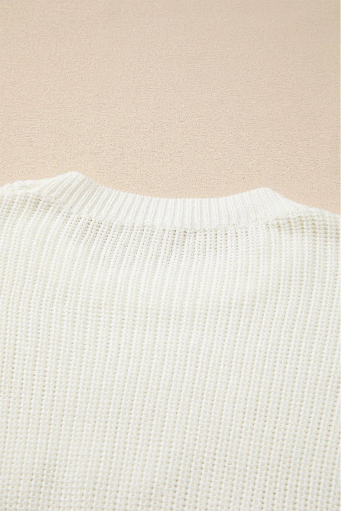 MERRY & BRIGHT Round Neck Sweater - Ivory by Trendsi from FREYA’S CLOSET