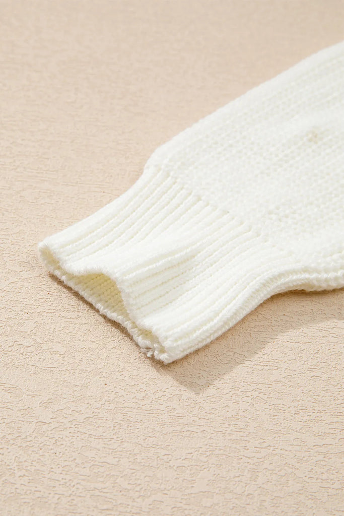 MERRY & BRIGHT Round Neck Sweater - Ivory by Trendsi from FREYA’S CLOSET