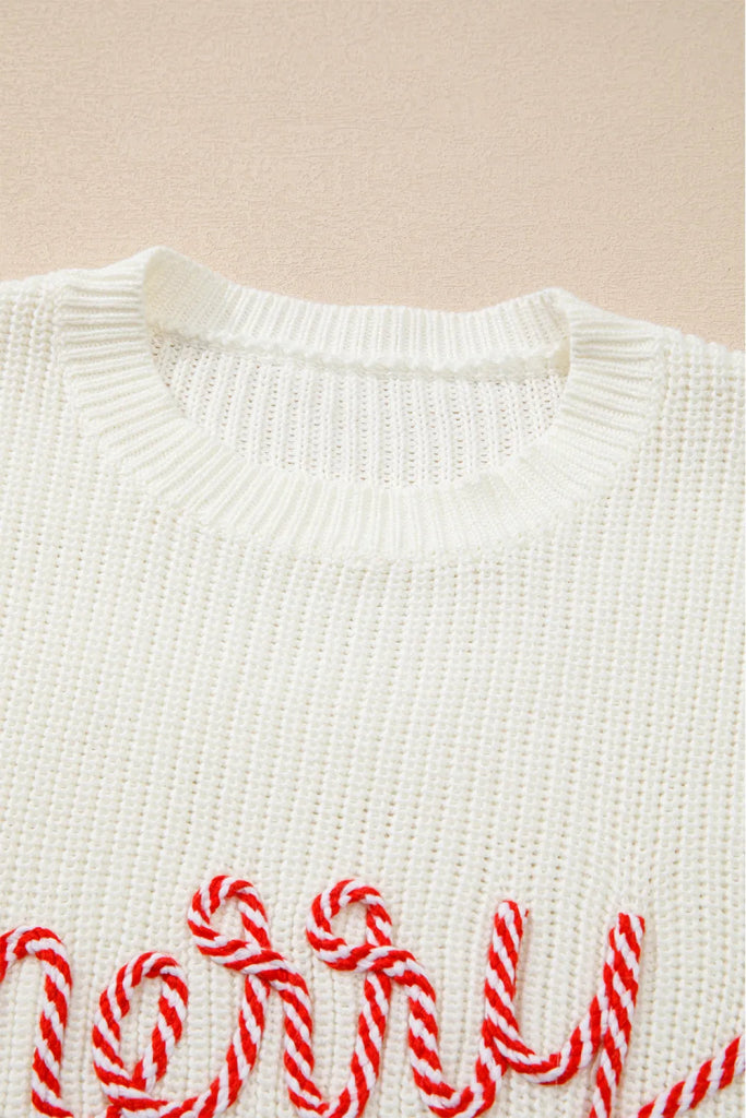 MERRY & BRIGHT Round Neck Sweater - Ivory by Trendsi from FREYA’S CLOSET