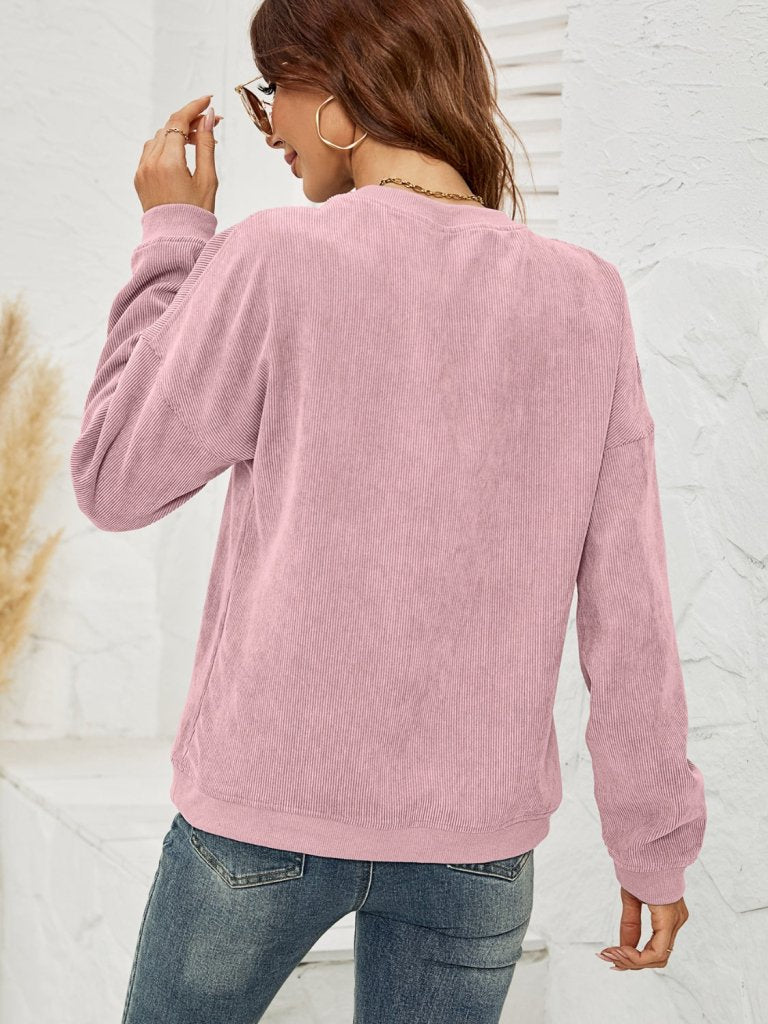 MERRY CHRISTMAS Graphic Sweatshirt - Dusty Pink by Trendsi from FREYA’S CLOSET