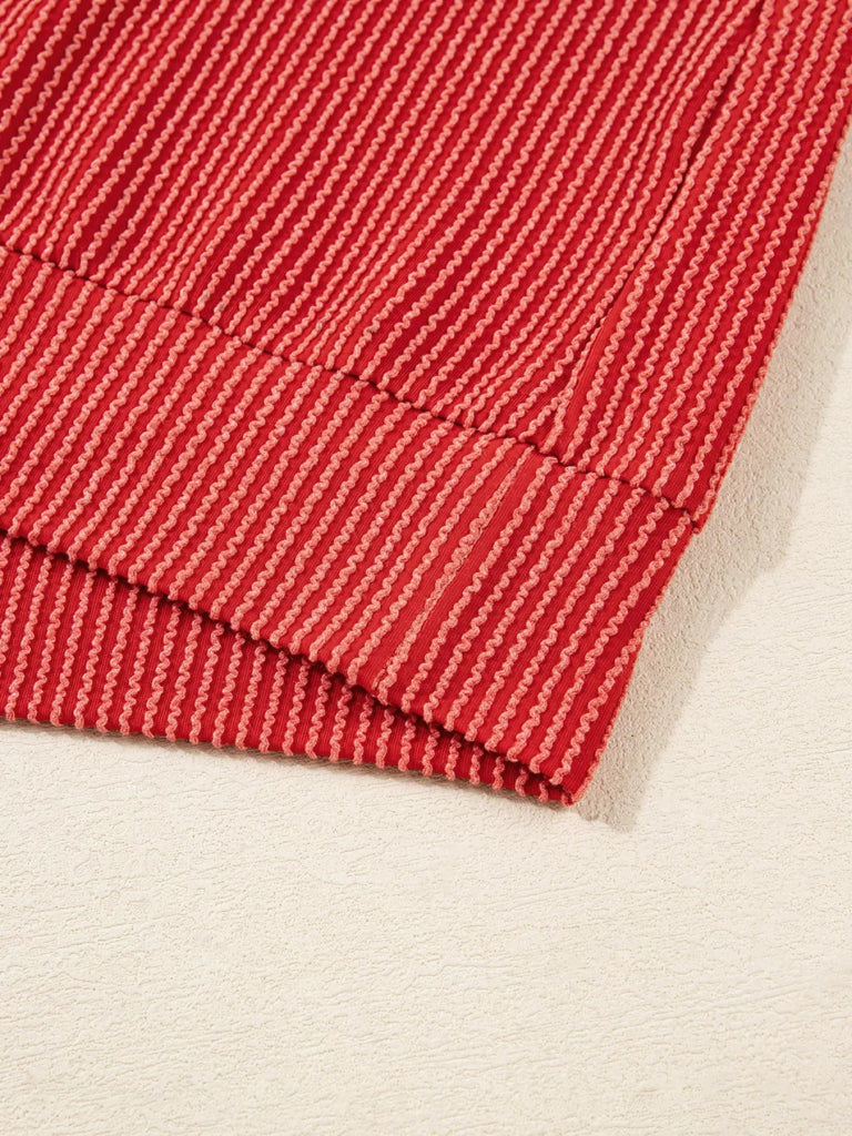 Merry Twisted Rib Christmas Loose Long Sleeve Top - Red by Trendsi from FREYA’S CLOSET