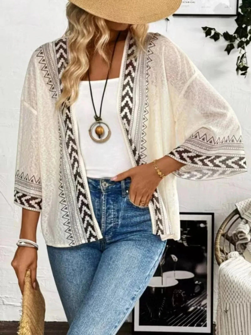 Trendsi Open Front Kimono Cardigan