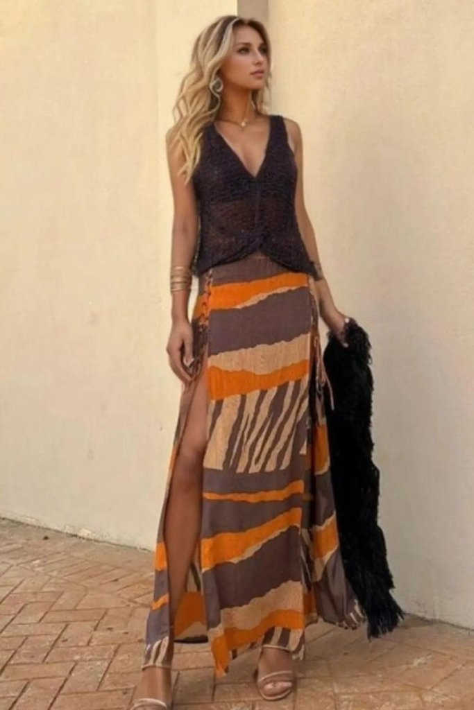 Openwork V - Neck Tank - Black by Trendsi from FREYA’S CLOSET