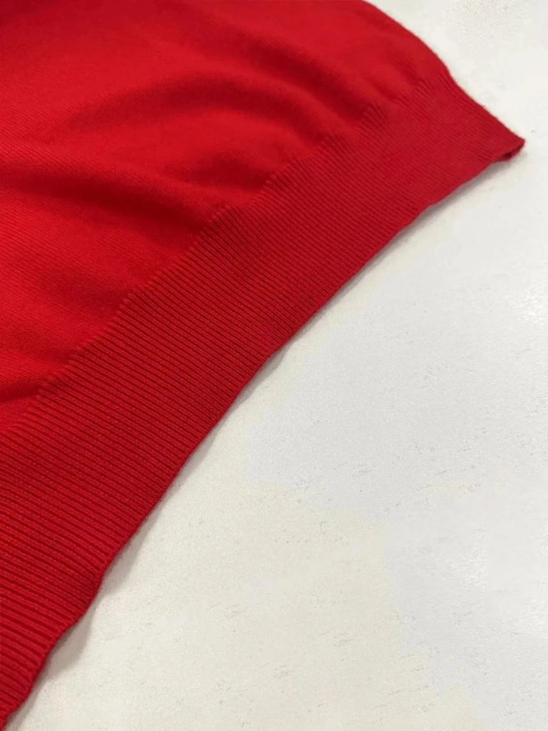 Oversized Round Neck Long Sleeve Knit Top - Scarlet by Trendsi from FREYA’S CLOSET