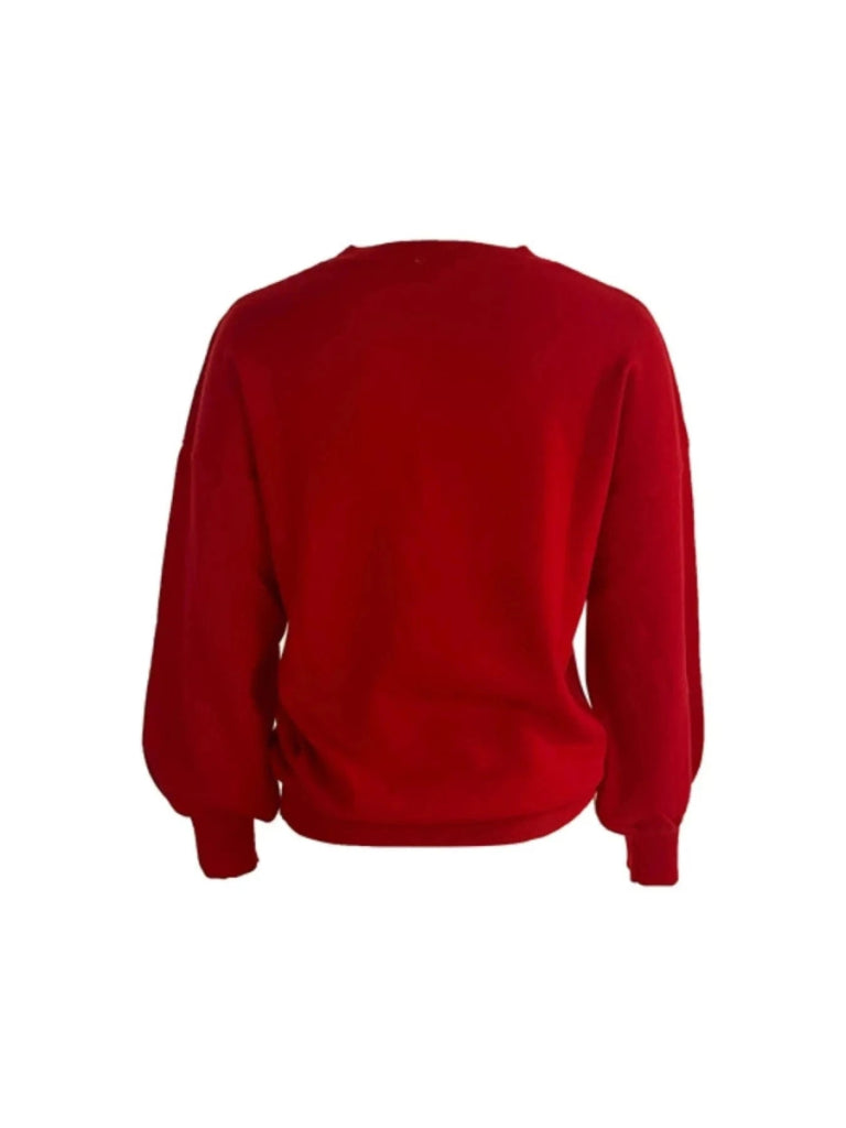 Oversized Round Neck Long Sleeve Knit Top - Scarlet by Trendsi from FREYA’S CLOSET