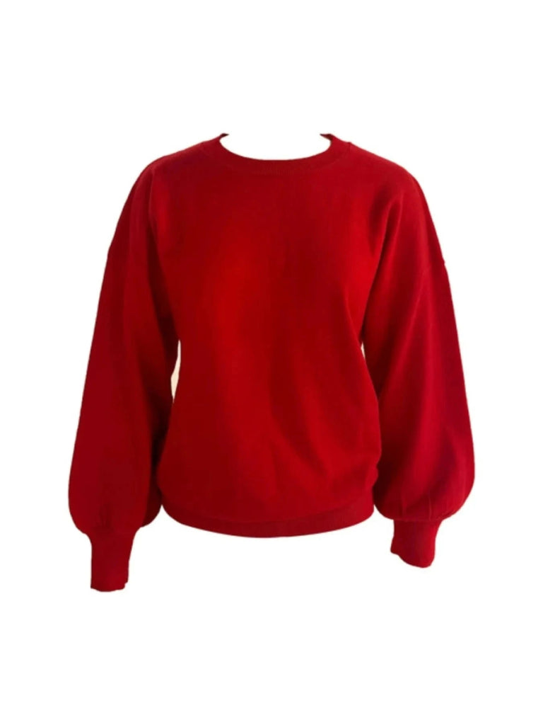 Oversized Round Neck Long Sleeve Knit Top - Scarlet by Trendsi from FREYA’S CLOSET