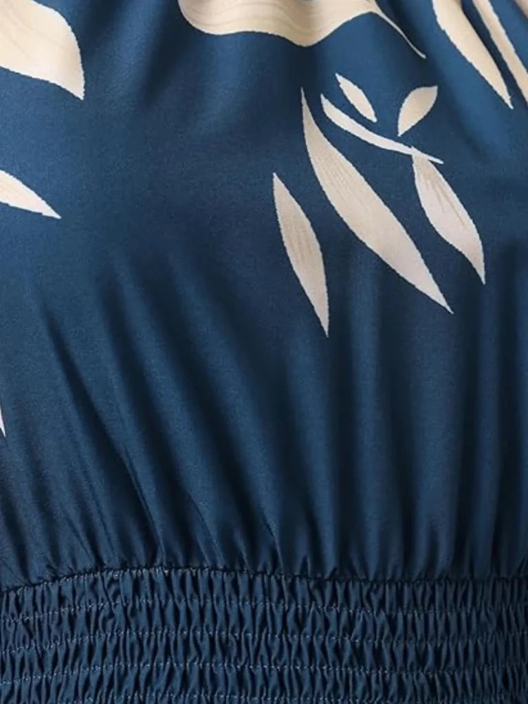 Paisley Print Halter Neck Mini Dress - Dark Blue by Trendsi from FREYA’S CLOSET
