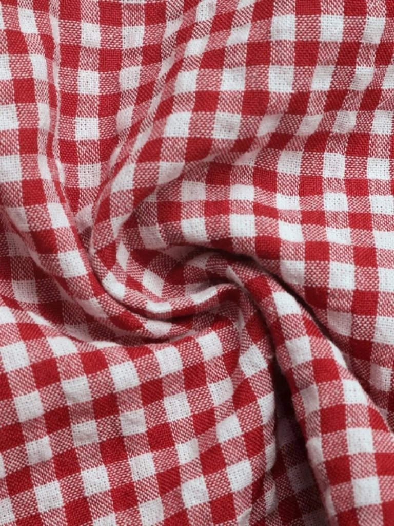 Perfee Contrast Plaid Square Neck Tank - Deep Red by Trendsi from FREYA’S CLOSET