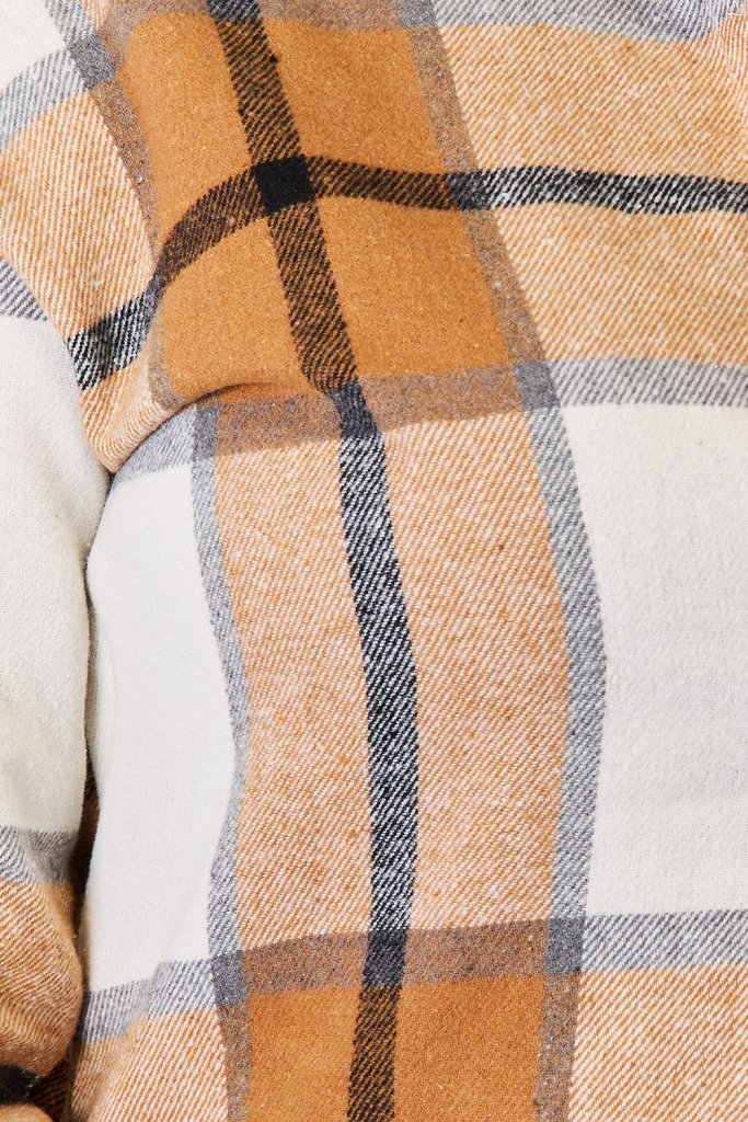 Perfee Plaid Print Dropped Shoulder Shirt - Plaid by Trendsi from FREYA’S CLOSET