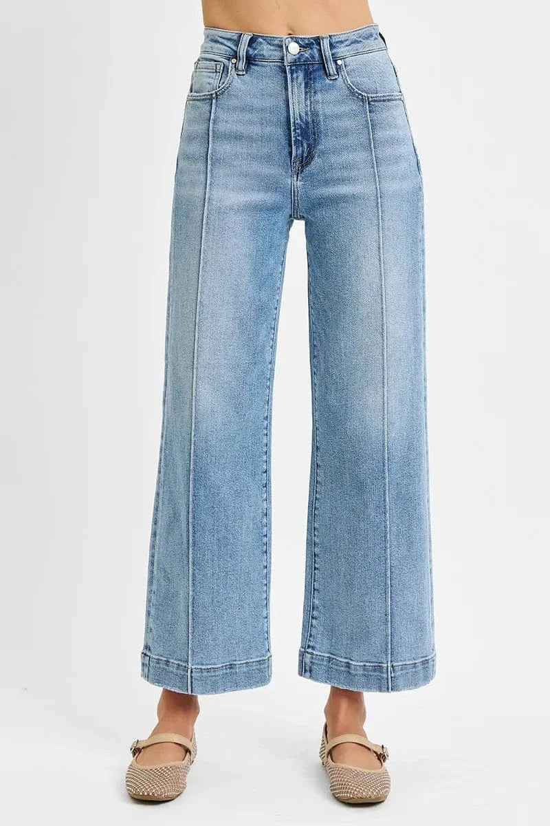 Trendsi RISEN Full Size High Rise Crop Wide Leg Jeans Plus Size