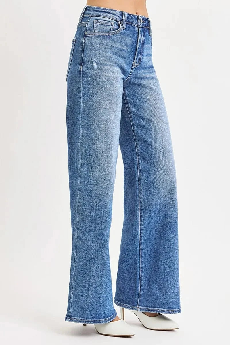 Trendsi Jeans RISEN Full Size High Rise Wide Leg Jeans Plus Size