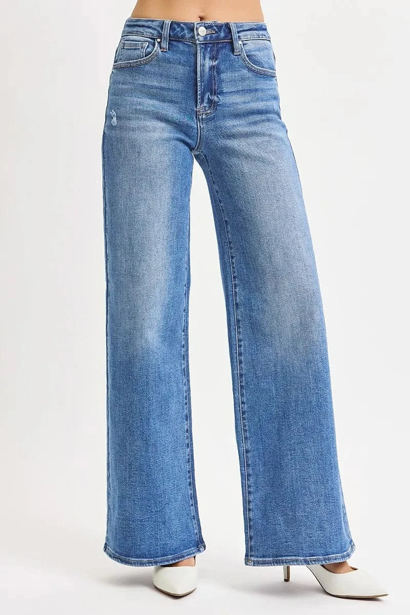 Trendsi Jeans RISEN Full Size High Rise Wide Leg Jeans Plus Size