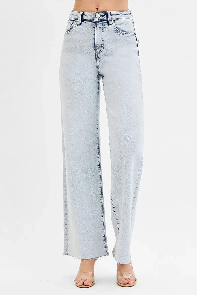 Trendsi Jeans RISEN Full Size High Rise Wide Leg Jeans Plus Size
