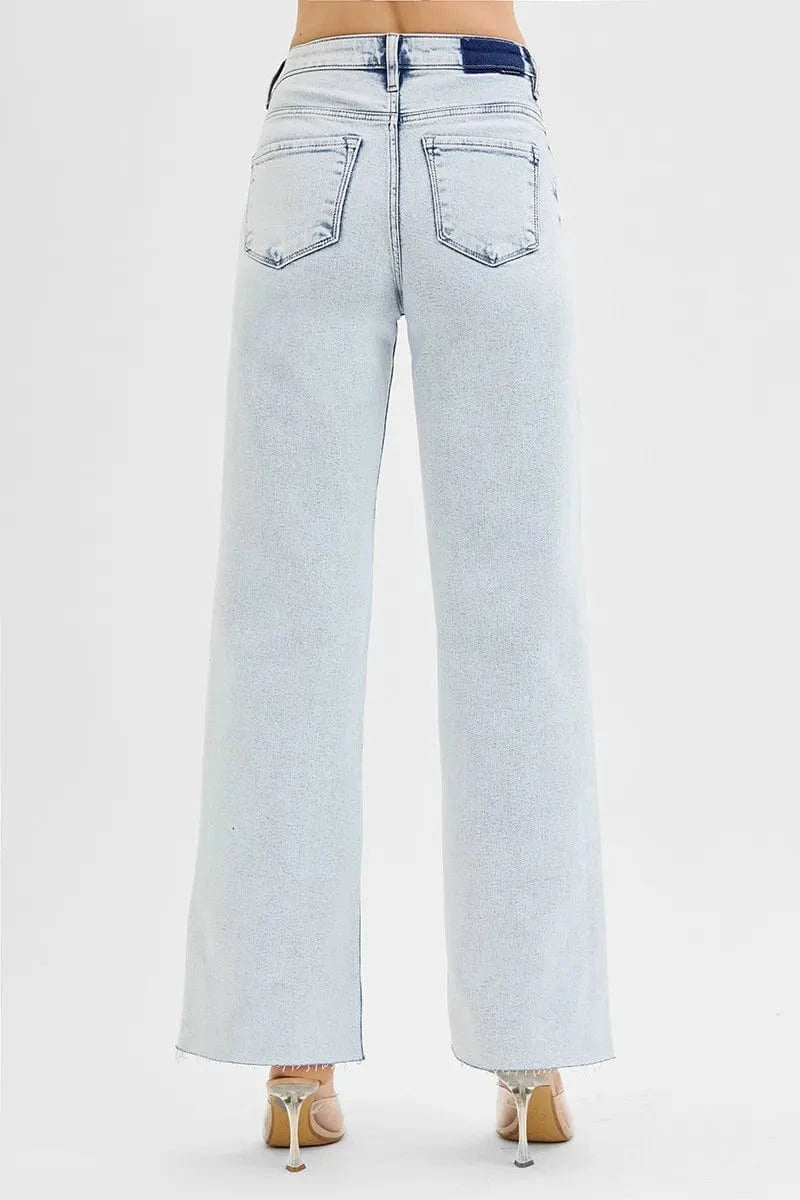 Trendsi Jeans RISEN Full Size High Rise Wide Leg Jeans Plus Size