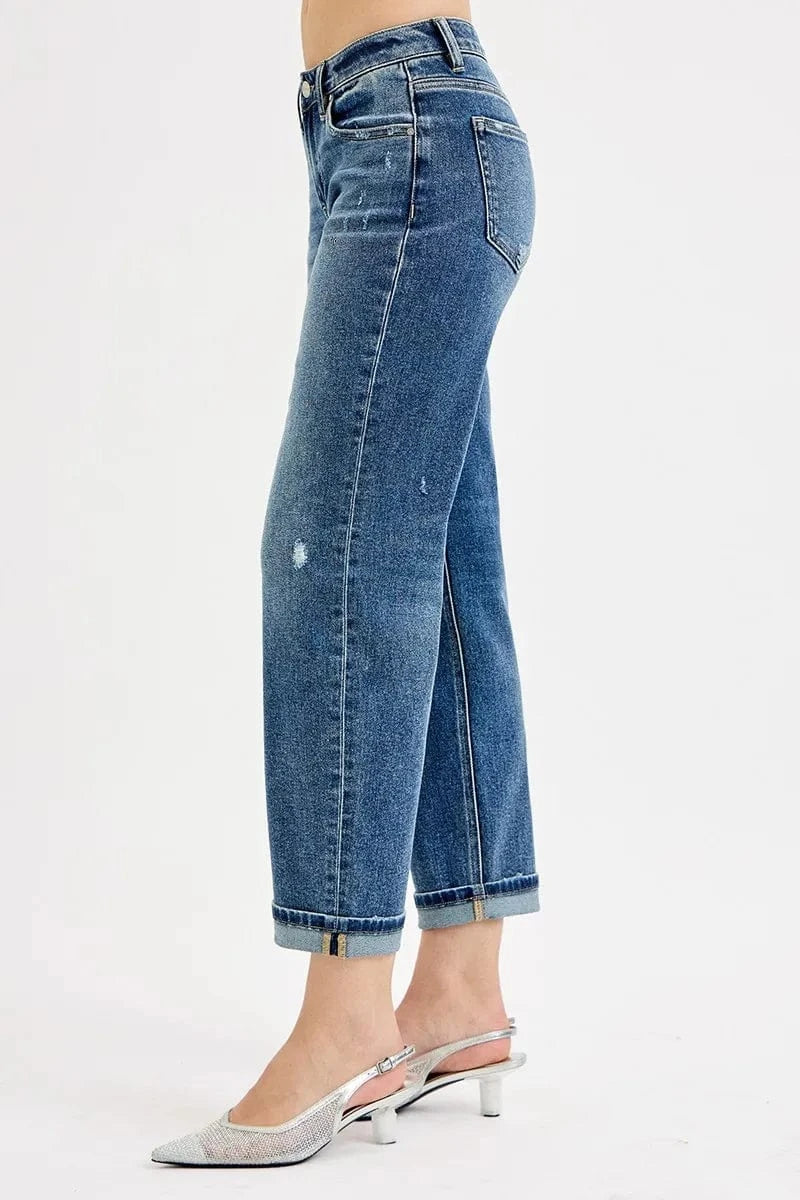 Trendsi RISEN Full Size Low Rise Crop Boyfriend Jeans Plus Size
