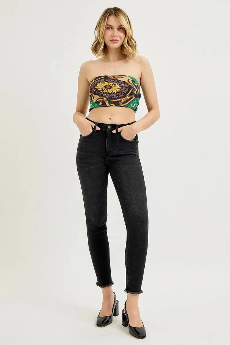Trendsi Jeans RISEN Full Size Tummy Control High Rise Adjustable Waist Skinny Jeans Plus Size