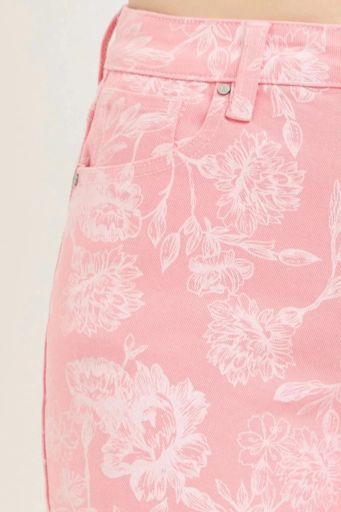 RISEN High Rise Printed Shorts - PUNCH by Trendsi from FREYA’S CLOSET