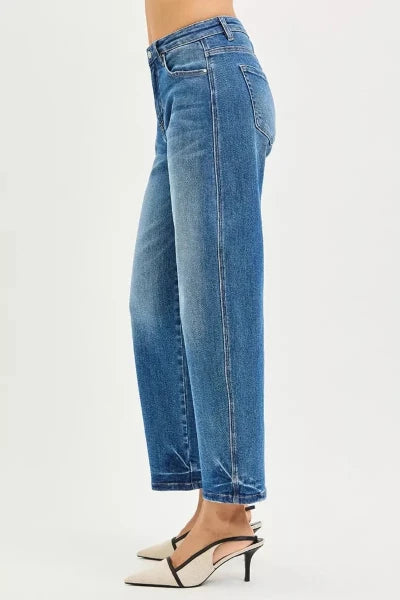RISEN Slouchy Cropped Barrel Jeans - MEDIUM by Trendsi from FREYA’S CLOSET