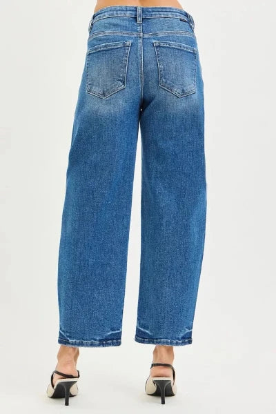 RISEN Slouchy Cropped Barrel Jeans - MEDIUM by Trendsi from FREYA’S CLOSET