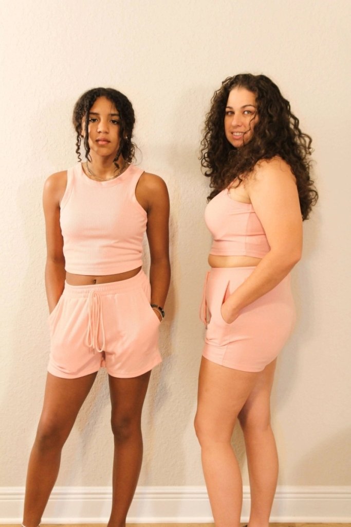 Round Neck Tank and Drawstring Shorts Set - Light Blue by Trendsi from FREYA’S CLOSET