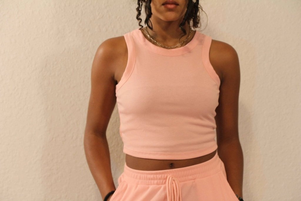 Round Neck Tank and Drawstring Shorts Set - Blush Pink by Trendsi from FREYA’S CLOSET