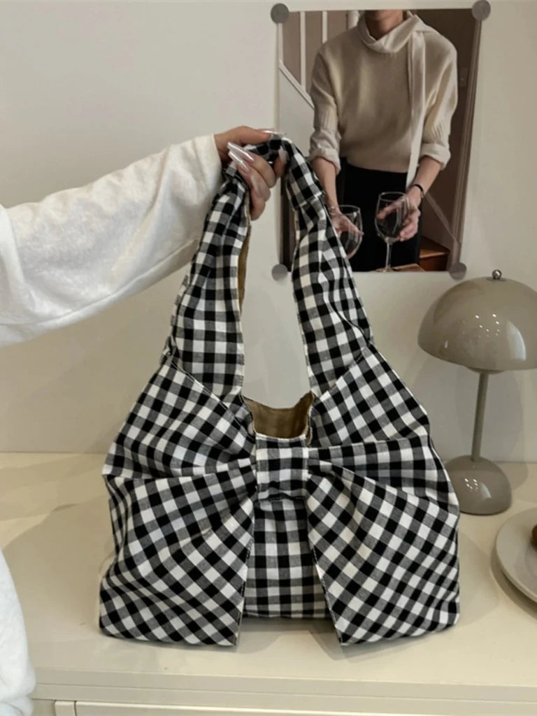 Ruched Bow Shoulder Bag - Black by Trendsi from FREYA’S CLOSET