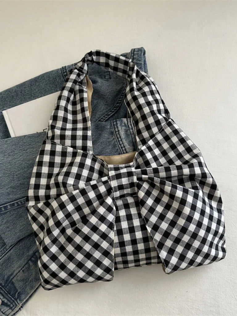 Ruched Bow Shoulder Bag - Black by Trendsi from FREYA’S CLOSET